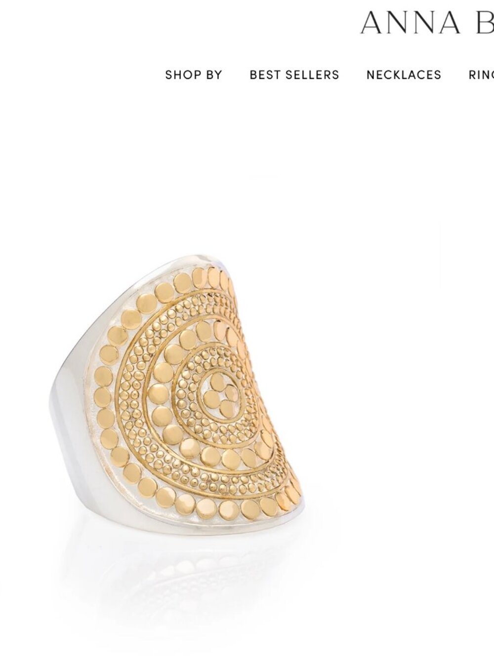 Anna Beck Classic Saddle Ring - Gold/Silver